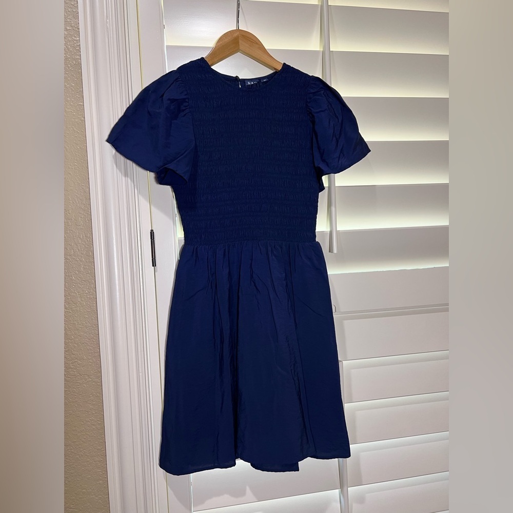 Gap Navy Blue Smocked Top Dress
